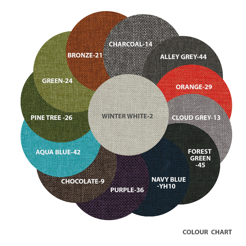 NEW FABRIC COLOR CHART 10 COLOUR